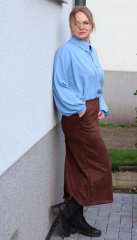 Viskose Stoff uni Blusenstoff, hellblau