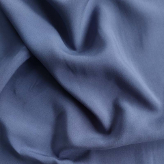 Viskose Stoff uni Blusenstoff, jeansblau