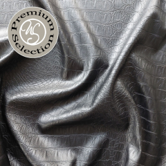 Lederimitat Krokolederimitat f�r Bekleidung elastisch, schwarz