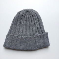 Mtze aus Kaschmirmix Strickstoff- grau - made in Italy