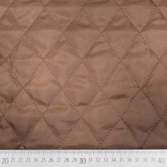 RESTST�CK 34 cm Steppstoff Jackenfutter wattiert Rauten, havannabraun cognac