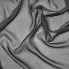 Chiffon Stoff weich glatt, schwarz