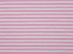 RESTST�CK 25 cm Jerseystoff Streifen 5 mm,  rosa wei�