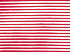 Jerseystoff Streifen garngefrbt 5 mm, rot wei