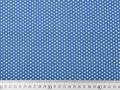 Baumwollstoff kleine Sterne Mini Stars, wei indigo blau