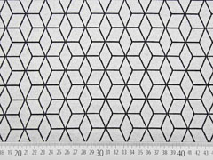 RESTSTCK 72 cm Jacquard Jersey graphisches Muster, ecrue