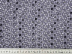 RESTSTCK 99 cm French Terry Sweat Viskose Blumenrder, grau