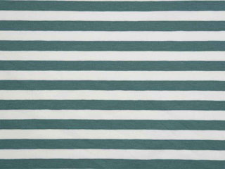 Jerseystoff Streifen 1 cm garngefrbt, dunkelmint wei