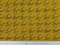 Strickstoff Jacquard groer Hahnentritt, schwarz ocker
