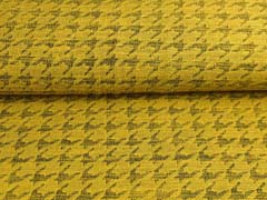 Strickstoff Jacquard gro�er Hahnentritt, schwarz ocker