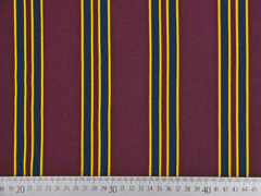 Blusenstoff Crepe College Streifen, ocker dunkelblau bordeaux