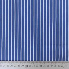 RESTST�CK 33 cm Baumwollstoff mit Stretch L�ngsstreifen, wei� mittelblau
