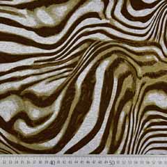 RESTSTCK 143 cm Viskose Jersey Stoff  Zebra Muster, grau khaki