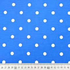 Jerseystoff Punkte 1 cm, wei himmelblau