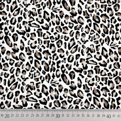 Viskose Jerseystoff Leoparden Muster, braun schwarz cremeweiß