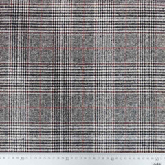 Jackenstoff kariert Glencheckmuster Webware, braun beige