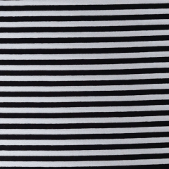 RESTST�CK 65 cm Viskose Jersey Streifen 5 mm garngef�rbt, schwarz wei�