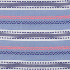 RESTST�CK 70 cm Baumwollstoff Streifen garngef�rbt Jacquard Bord�ren Neon Zickzack, neonorange jeansblau