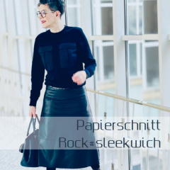 Papierschnittmuster Frau Marzi #sleekwich, Kunstlederrock in Maxilnge