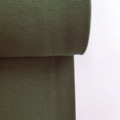 B�ndchenstoff Meterware Glattstrick uni, khaki