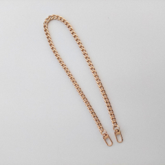Taschenkette 60 cm lang 8 mm breit Metall mit Karabiner, gunmetal