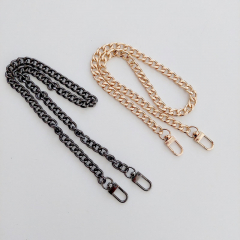 Taschenkette 60 cm lang 8 mm breit Metall mit Karabiner, gunmetal
