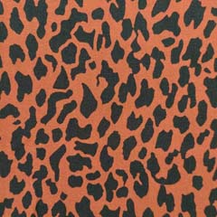 Viskose Twillstoff Blusenstoff Leomuster, schwarz terracotta