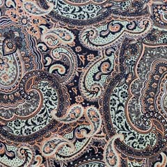 Viskose Twillstoff Paisleymuster Blusenstoff, camel schilfgrn braun schwarz