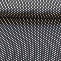 Viskose Stoff Popelin Punkte Kringel, wei� grau schwarz