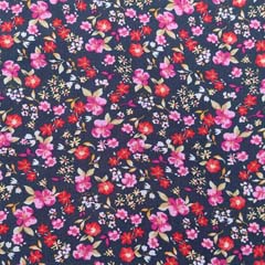 Viskosestoff Popelin Streublmchen, pink rosa rot dunkelblau