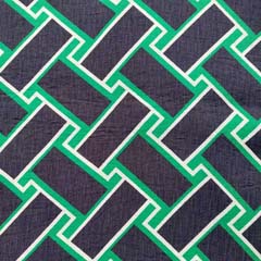 Viskose Crepe Stoff mit Stretch Rechtecke grafisch, grn dunkelblau