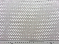 RESTSTCK 65 cm Stretchbaumwolle Punkte, beige auf taupe