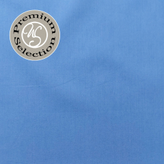 Silky Cotton Baumwollstoff Blusenstoff Hemdenstoff uni, bleu - Made in Italy