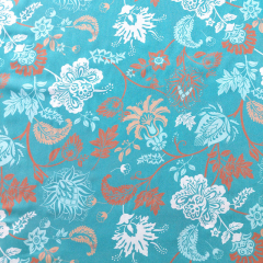 Viskosestoff Voil Blumen Webware, braun mint