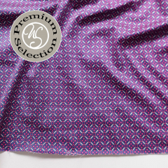 Silky Cotton Baumwollsatin grafisches Muster- Luce di Orchidea - Made in Italy