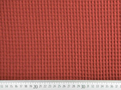 Waffelpiqu Frottee Waffelstoff, terracotta