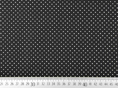 RESTSTCK 19 cm Baumwollstoff kleine Punkte Petite Dots, wei schwarz