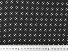 RESTSTCK 17 cm Baumwollstoff kleine Punkte Petite Dots, wei schwarz