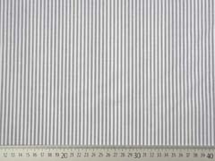Baumwollstoff Streifen 3 mm garngefrbt, grau weiss