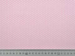 RESTSTCK 62 cm Baumwollstoff kleine Sterne Mini Stars, wei hellrosa
