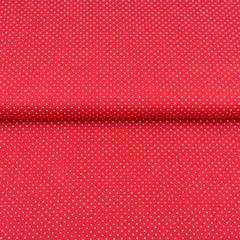 RESTST�CK 37 cm Baumwollstoff kleine Punkte Petite Dots, wei� rot