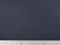 Baumwollstoff kleine Punkte beschichtet Petite Dots, wei dunkelblau