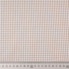 RESTSTCK 24 cm Baumwollstoff Vichykaro 2,7 mm, beige wei