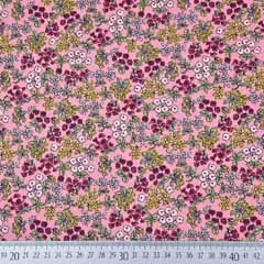 Baumwollstoff Blumen Bltter, altrosa