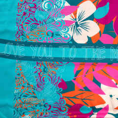 Panel 2,15m  Viskosestoff Popelin Blumen I Love You To The Boon and Back Beachwear Collection