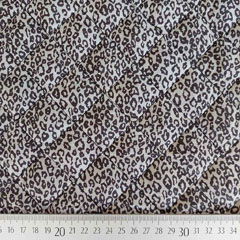 Steppstoff kleines Leoparden Muster gesteppt wattiert Stepper, dunkel taupe grau