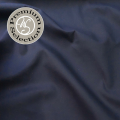 Silky Cotton Baumwollstoff Blusenstoff Hemdenstoff uni, Blu Como Notte (dunkelblau) - Made in Italy