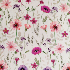 Jerseystoff Blumen, lila beere pink nude