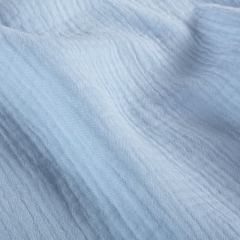 Musselin Stoff Double Gauze uni, hellblau
