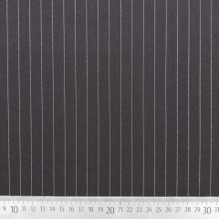 RESTST�CK 115 cm Webware mit Stretch Nadelstreifen Hosenstoff, schwarz wei�